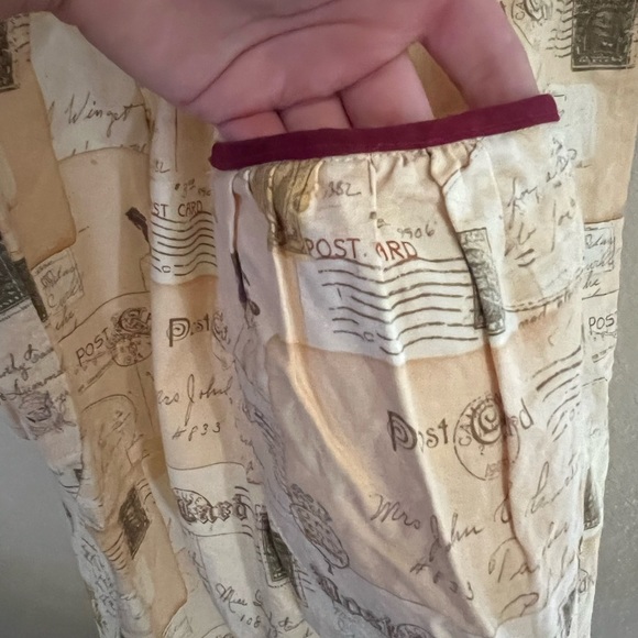 Vintage handmade postcard apron - Picture 7 of 8